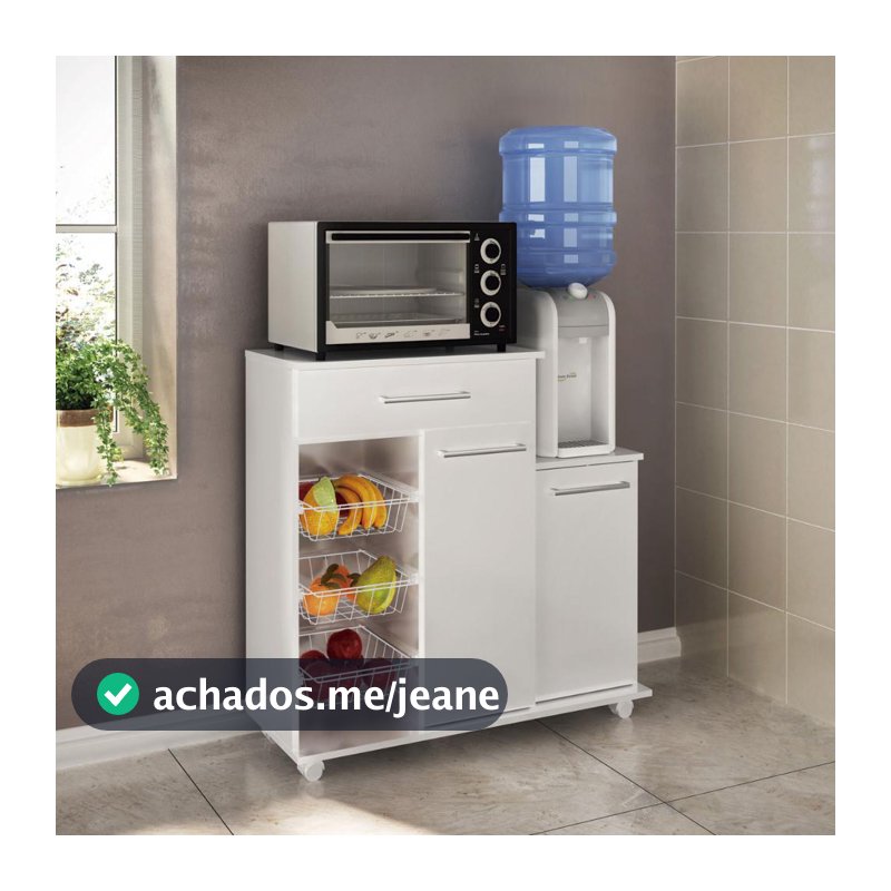 Balcão Fruteira Multiuso Ditália MF-185 Branco