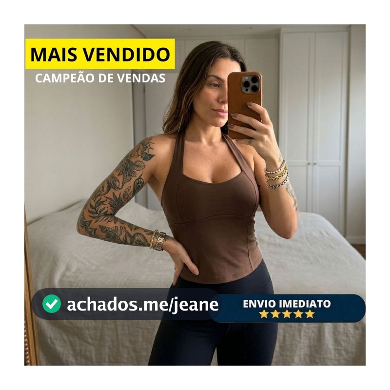 Regata Top Halter Blusinha Halter Neck Moda Gringa  Frente Única Costas Nuas Cropped