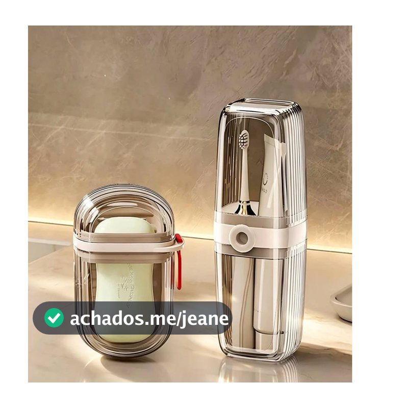 Saboneteira Portátil / estojo PORTA para escova de dentes Para Viagem Caixa de Sabão Com Drenagem Vedada