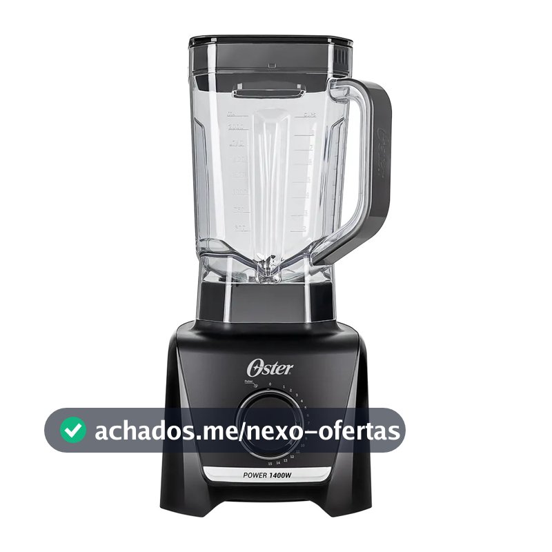 Liquidificador Oster Preto 3,2 Litros 15 Velocidades + Pulsar Preto 220V