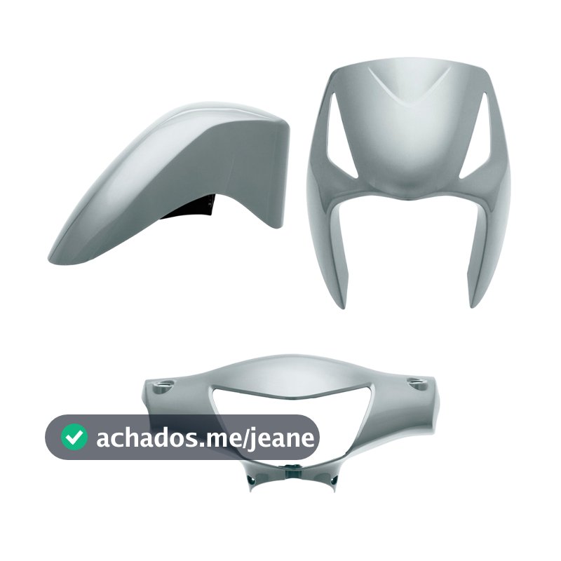 Kit Carenagem Peças Plásticas Cromo Forte 3 Peças Biz 125 2006 2007 2008 2009 2010
