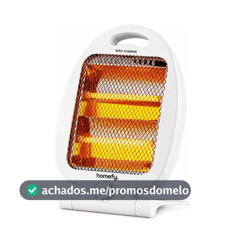 Aquecedor De Ambiente Elétrico Quartzo 800W Premium 127v ou 220v Homefy