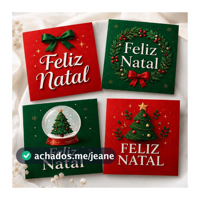 Mini Cartão de Agradecimento Cartão Tag Feliz Natal Boas Festas Ano novo De Para Cliente - Pronta Entrega