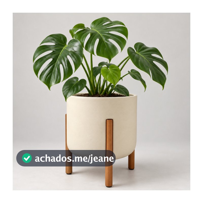 Vaso Polietileno Para Plantas com Pé de Madeira Vaso Nórdico com Suporte
