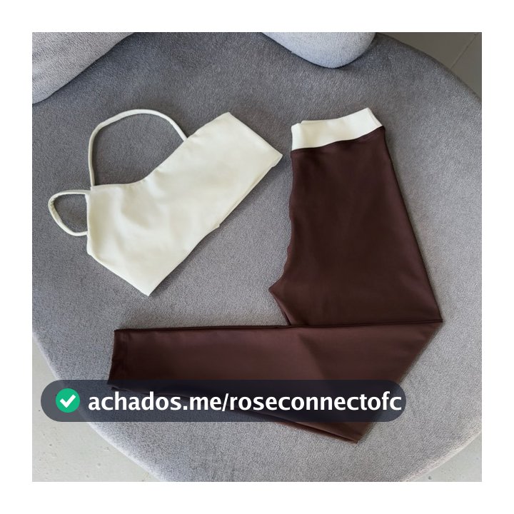 conjunto de CALÇA bicolor cross top nula manga zero transparência bojo removível CD