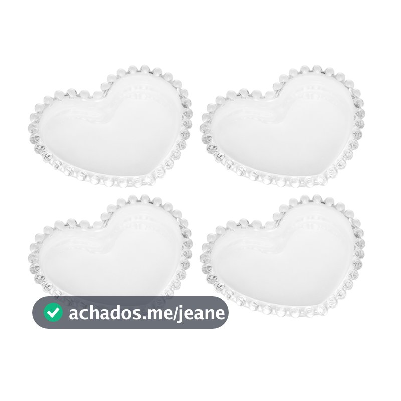 Kit Pratos Sobremesa Cristal Wolff Pearl 12 cm Elegante e Sofisticado