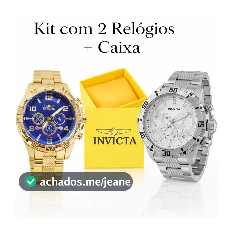 2 Relógios Masculinos Clássicos Prata, Dourado Fundo Azul com Caixa Presente