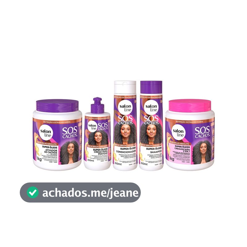 Kit completo SOS Cachos Super Óleos Salon Line