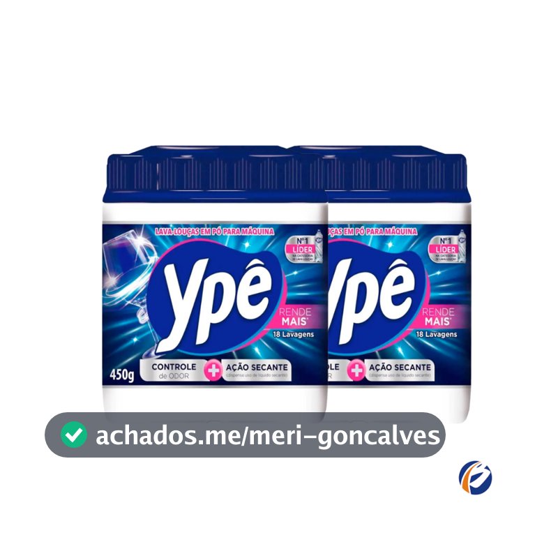 Kit 02 Lava Louças em Pó para Máquina 450g Ypê