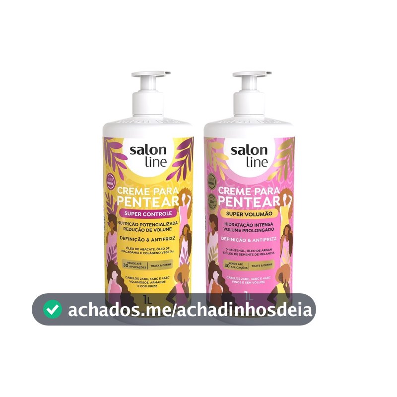 Kit Volume e Controle dos Fios com Creme para Pentear Salon Line