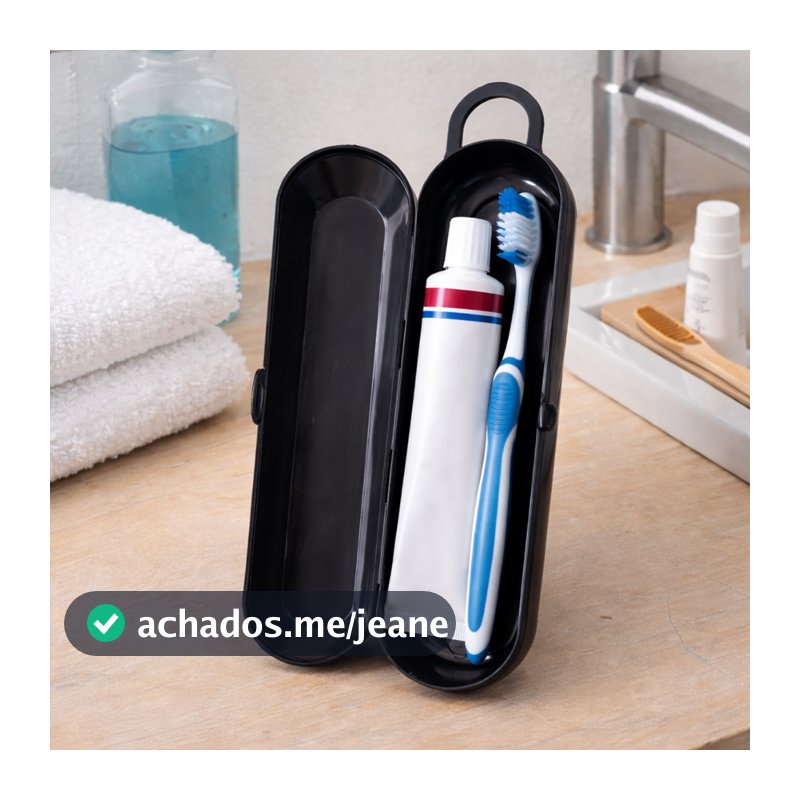 Estojo Dental Multiúso Necessaire Porta Escova de Dente Talher Caneta Material Escolar Caixa Óculos
