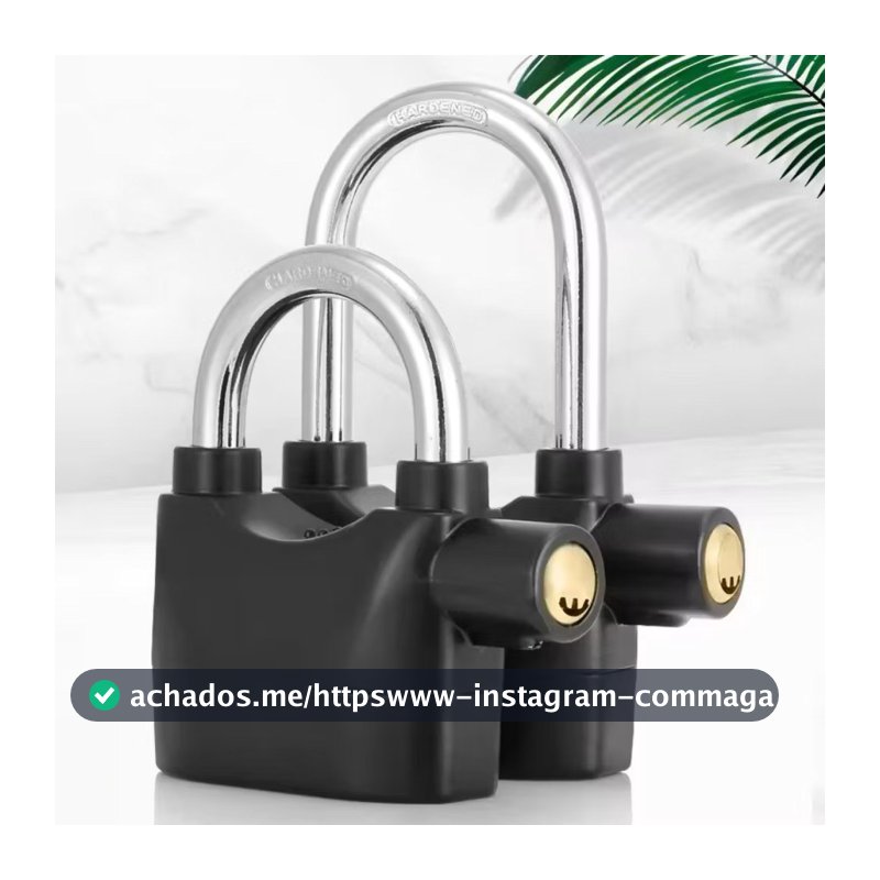Cadeado antifurto para motocicleta com alarme sonoro