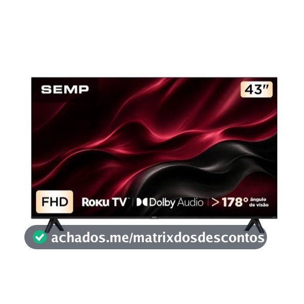 SMART TV LED 43" SEMP ROKU TV FHD 43S42R
