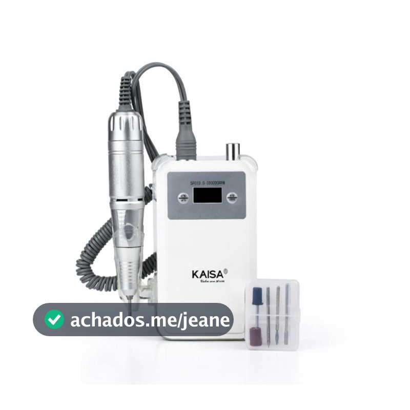 Lixadeira Motor Portátil Kaisa 35.000 RPM para Alongamento de Unhas