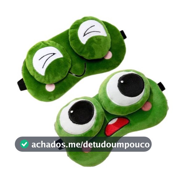 Máscara De Dormir Sapo 3D Blackout Para Descanso e Viagens Ajustavel Para Adultos e Crianças MT322