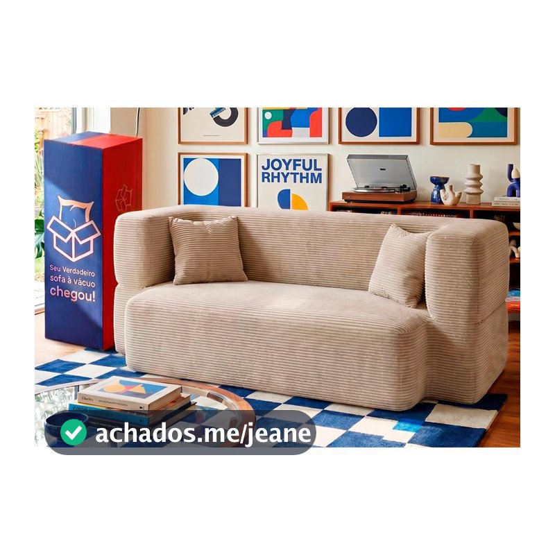 Sofá Cama Nômade. 1,88m Xpand Tech Tecido Velourê Cama inBox