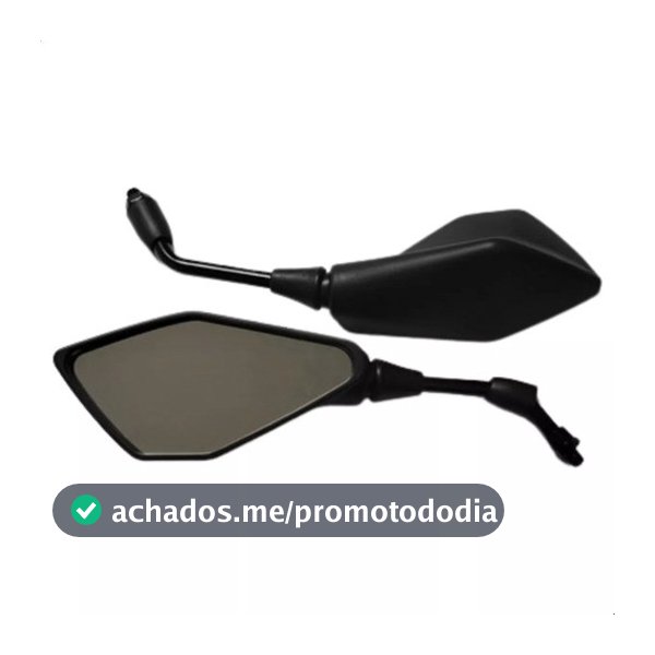 Retrovisor Kawasaki Z400 Lente Plana Anti Reflexo Rosca Honda Yamaha Haste Longe e Curta Pronta Entrega
