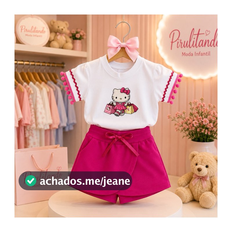 CONJUNTO INFANTIL MENINA SHORT SAIA