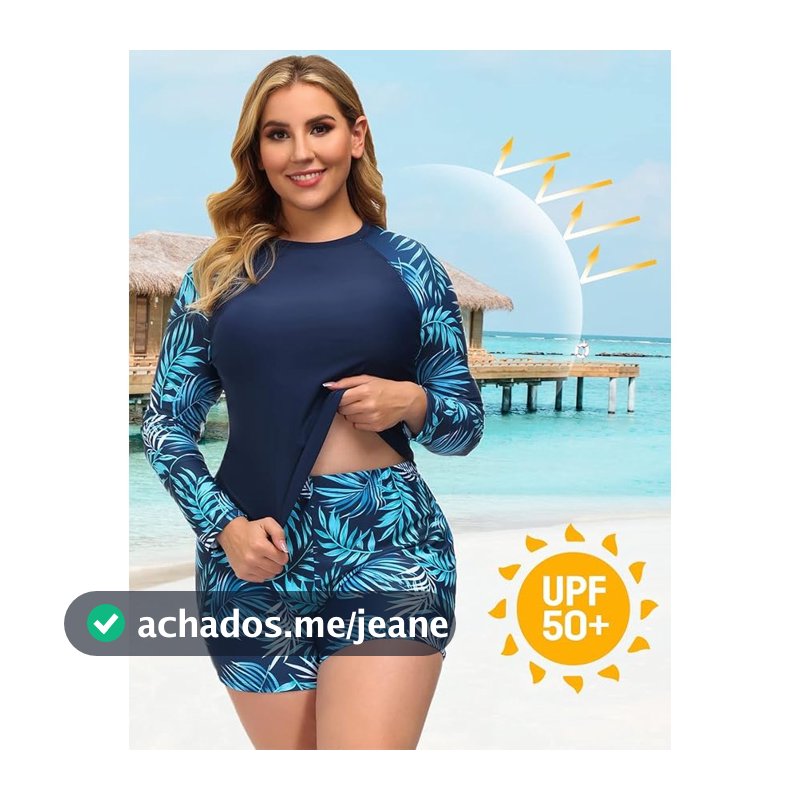 UV bikini senhoras dividir protetor solar estilo impresso maiô manga longa biquíni conservador maiô