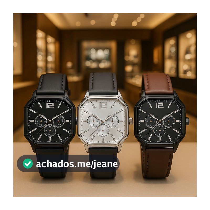 Relógio de Pulso Masculino Social Casual – Analógico Pulseira de Couro
