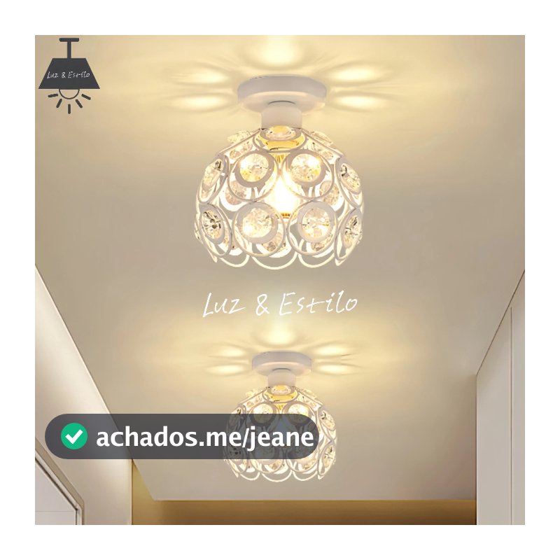 Luminária De Teto Cristal Simplicidade Moderna Corredor Sala De Estar Varanda Quarto