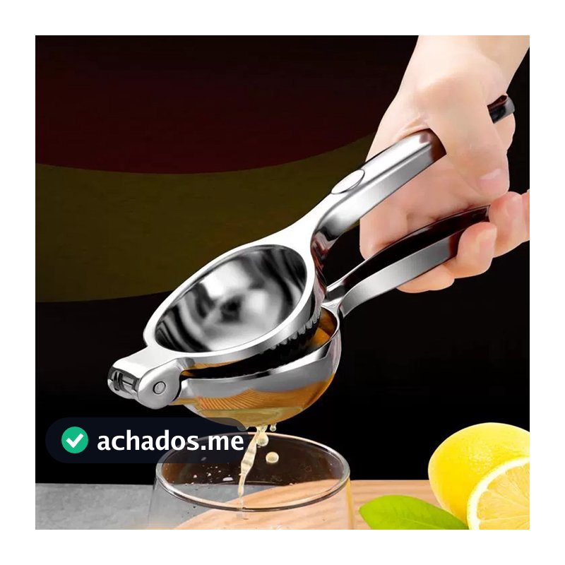 Espremedor de Limão Inox Manual Maciço Super Forte Utensilio para Cozinha Multiuso