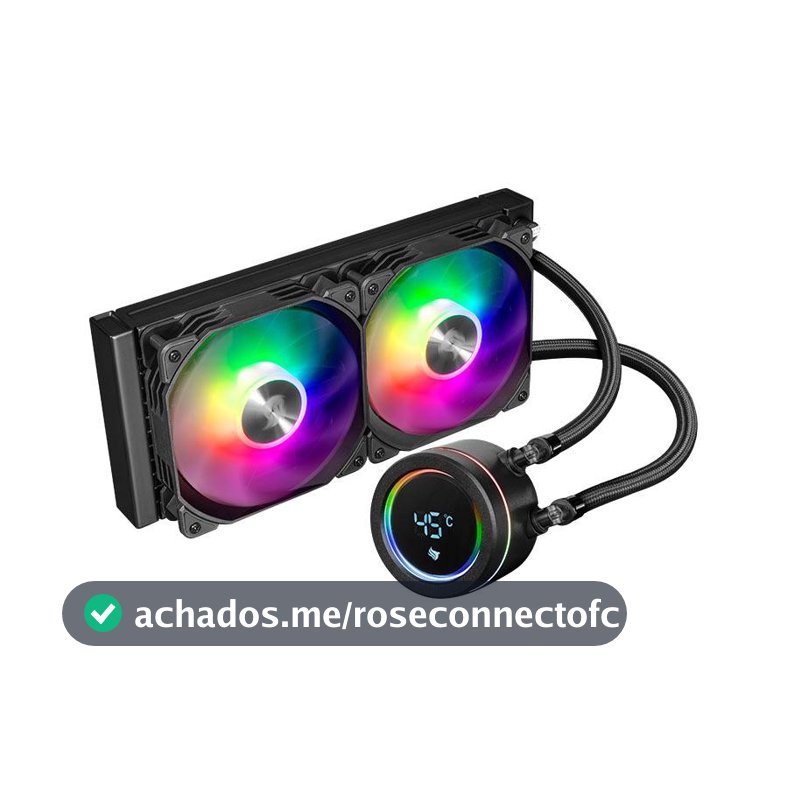 Water Cooler Pichau Aqua 240X, ARGB, 240mm, Preto, PCH-AQA240X-BK01