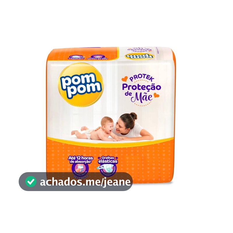 Fraldas Descartáveis Pom Pom Derma Protek Jumbo