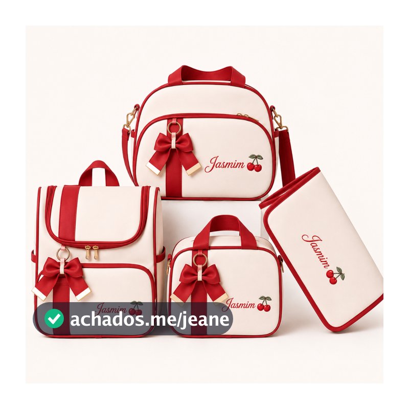 Kit Bolsa Maternidade 4 peças - Bolsa De Bebê Materna Menina E Menino - Personalizada