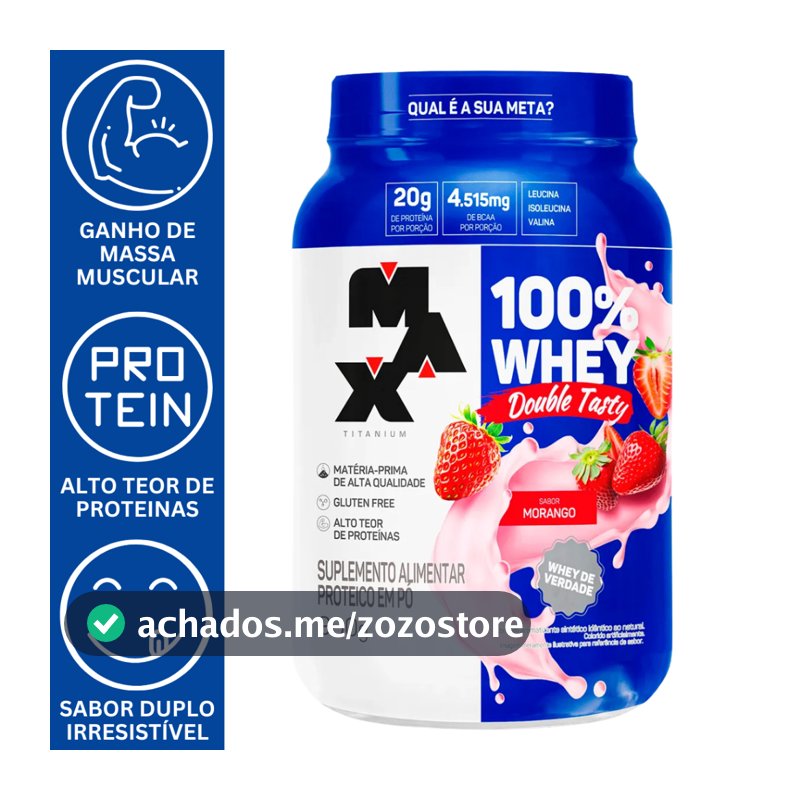 DOUBLE TASTY WHEY PROTEIN 100% POTE 900G (20g protein) - MAX