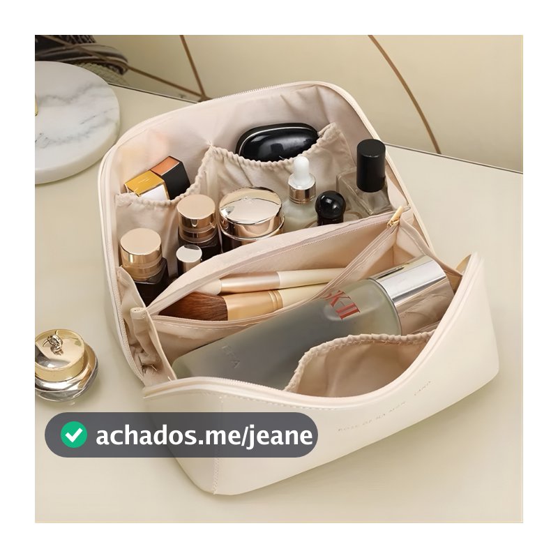 Bolsa Necessaire Super Espaçosa Maquiagem Portátil Para Viagem
