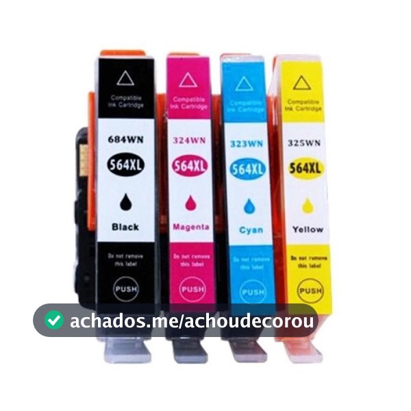Kit 4 Cartuchos Compatível 564xl 3520 3526 3070 4620