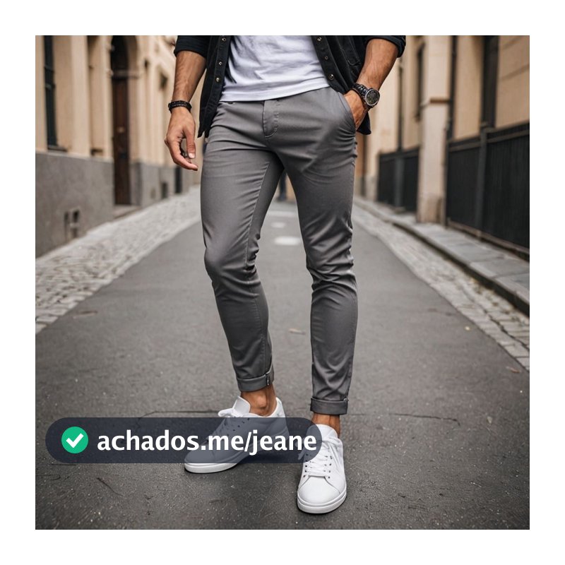 Calça SARJA Masculina  Alfaiataria Sport Fino Skinny Social Slim