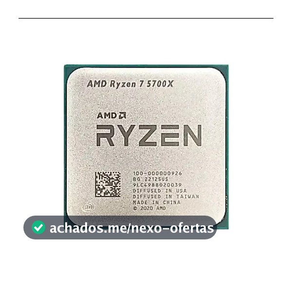 Processador AMD Ryzen 7 5700X, 4.6GHz Max Turbo, Cache 32MB, AM4 (OEM) 100-000000926