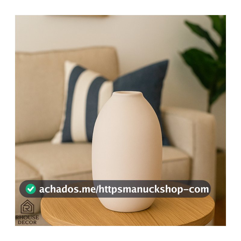 Enfeite Vaso de Cerâmica para Decoração de Sala Casa 14cm