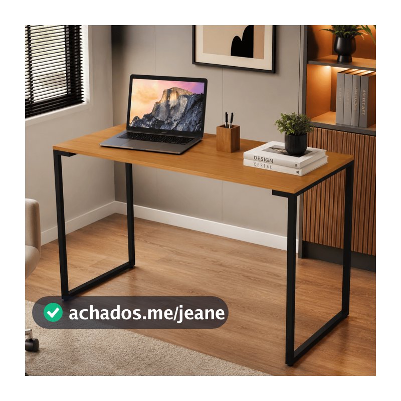 Escrivaninha Industrial Tampo MDP Pes Metal Cosmos 90cm