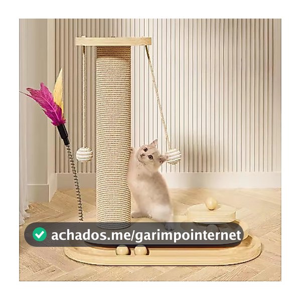 Arranhador Torre Para Gatos Poste Brinquedo Bolinha Interativo Com Sisal