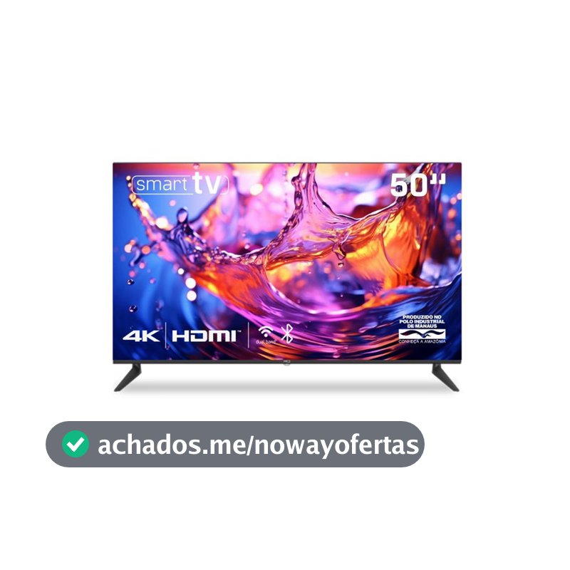 Smart TV HQ 50” 4K Bordas Ultrafinas Sistema Smart Design Slim - HQS50NKHM