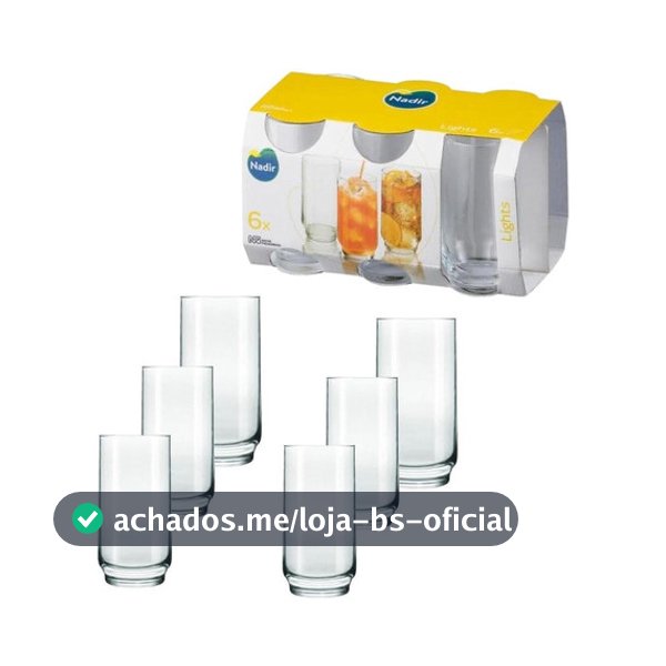 Conjunto 6 Copos Lights Nadir 300ml Cor Transparente Transparente