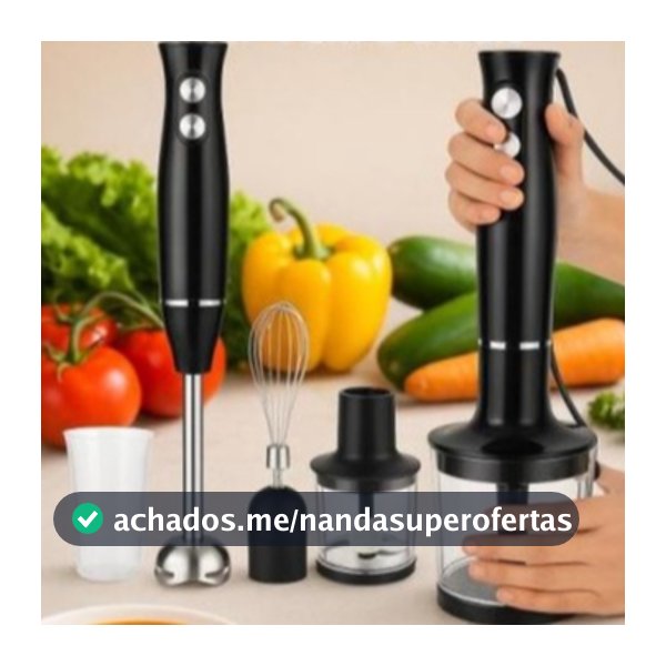 Mixer 4 em 1 Portátil 400W  HAND BLENDER NF-8009S– Batedor, Triturador, Copo e Fouet Elétrico Multifuncional
