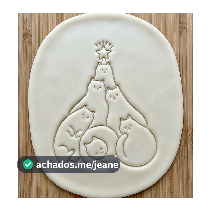 Árvore de Gatos Natal Cortador Marcador Biscoito para Pasta Americana Confeitaria Criativa Decoração Pet Lover