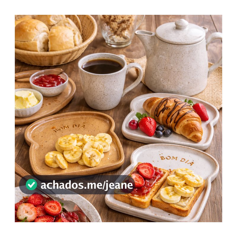 Prato de Pão Café da Manhã/ Breakfest em Cerâmica Artesanal 20cm Super Resistente  Louça /Mesa Posta