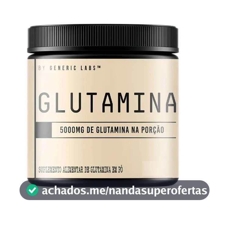 Generic Labs Glutamina 100g 5000mg Suplemento Alimentar em Pó