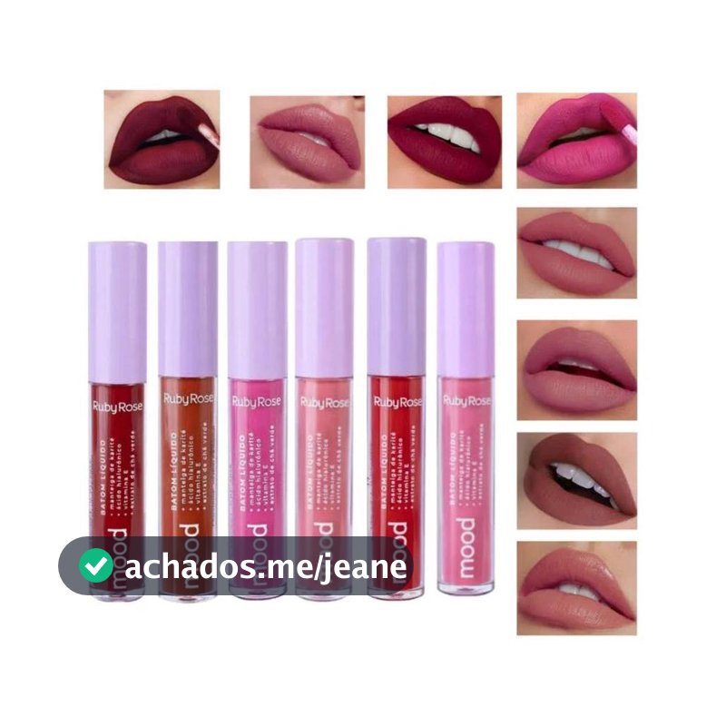 MOOD BATOM LÍQUIDO MATTE RUBY ROSE + KARITÉ & HIALURÔNICO