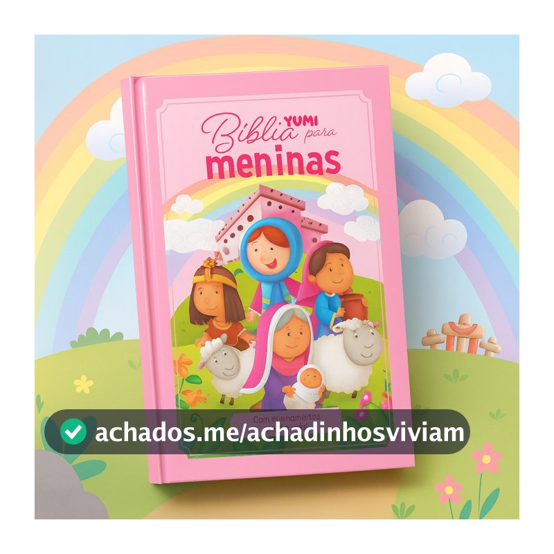 Livro Infantil Bíblia para Meninas Bíblia Rosa Infantil + De 100 Histórias Da Bíblia Ilustrada