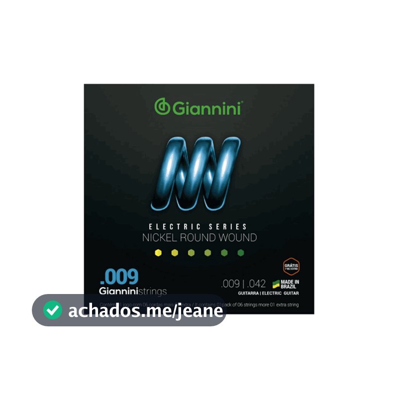 ENCORDOAMENTO GIANNINI P/ GUITARRA GEEGST9 NIQUEL 0.9