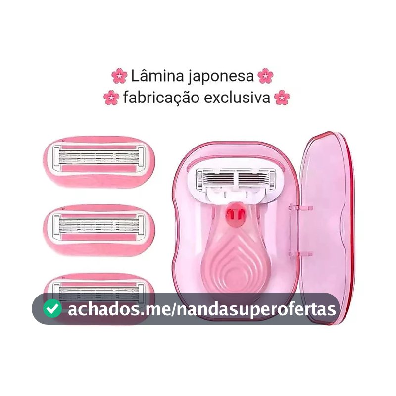 Navalha Feminina Mini Lâmina De Viagem Aloe Vera 3 Lâminas , Kit Básico De Pele Lisa