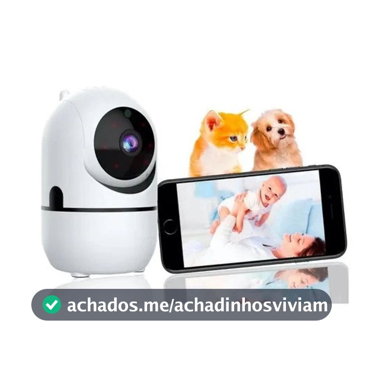 Câmera wi-fi Sem Fio HD 360 Babá Eletrônica Segurança ptz com microfone e áudio conecta celular - Bivolt