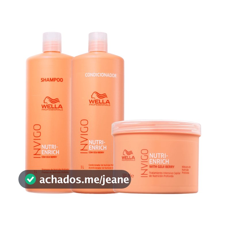 Kit Shampoo e Condicionador Nutri-Enrich 1L + Mascara 500ml