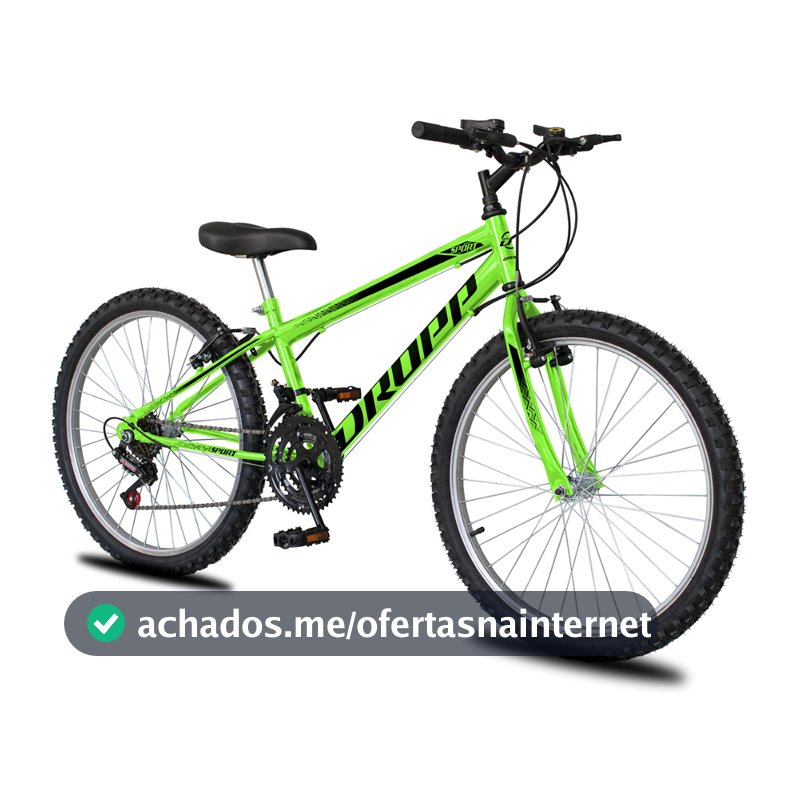 Bicicleta Aro 26 Dropp Sport Infantil Adulto18 vel marchas Freio V-Brake